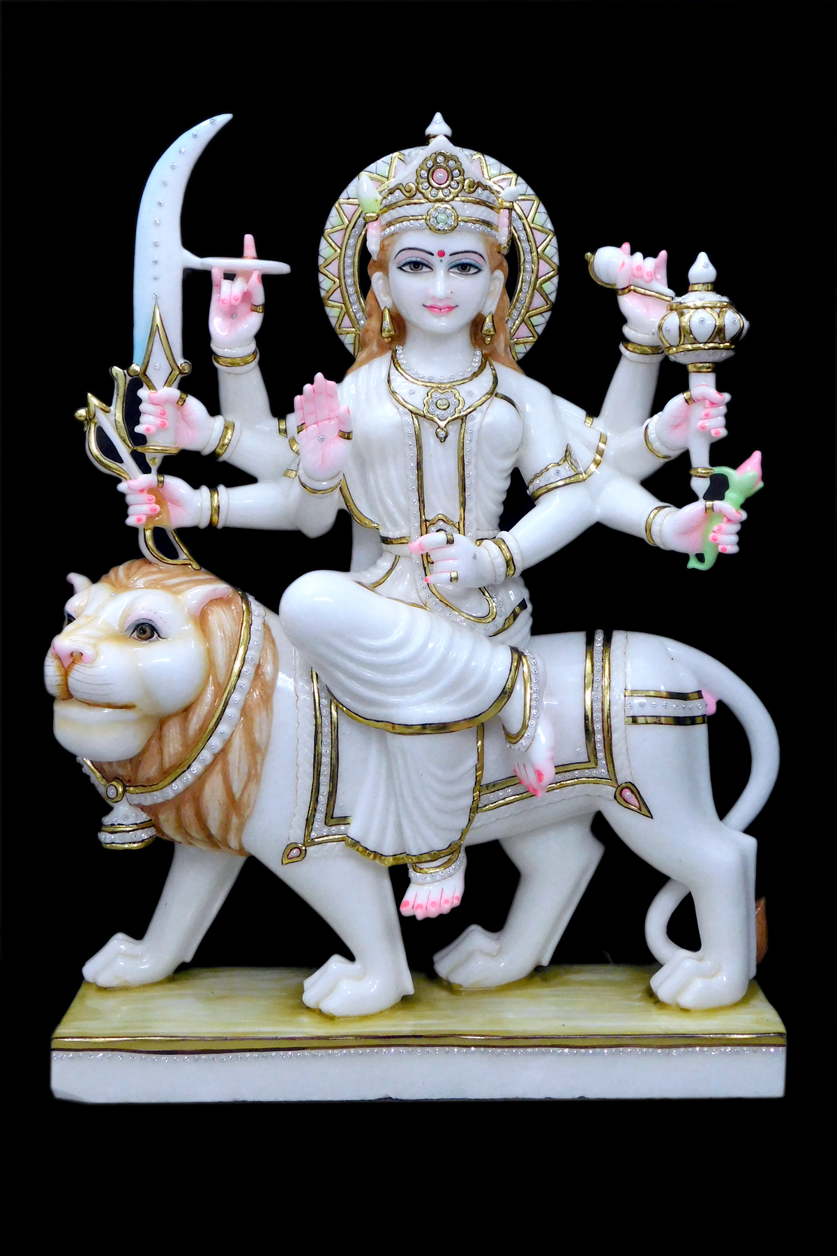 Durga Maa Marble Moorti With Six Hands