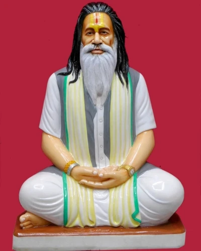 Marble Maharaj Statue In Dhyan Mudra