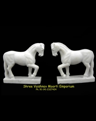 Marble Horse Statue In Standing Position