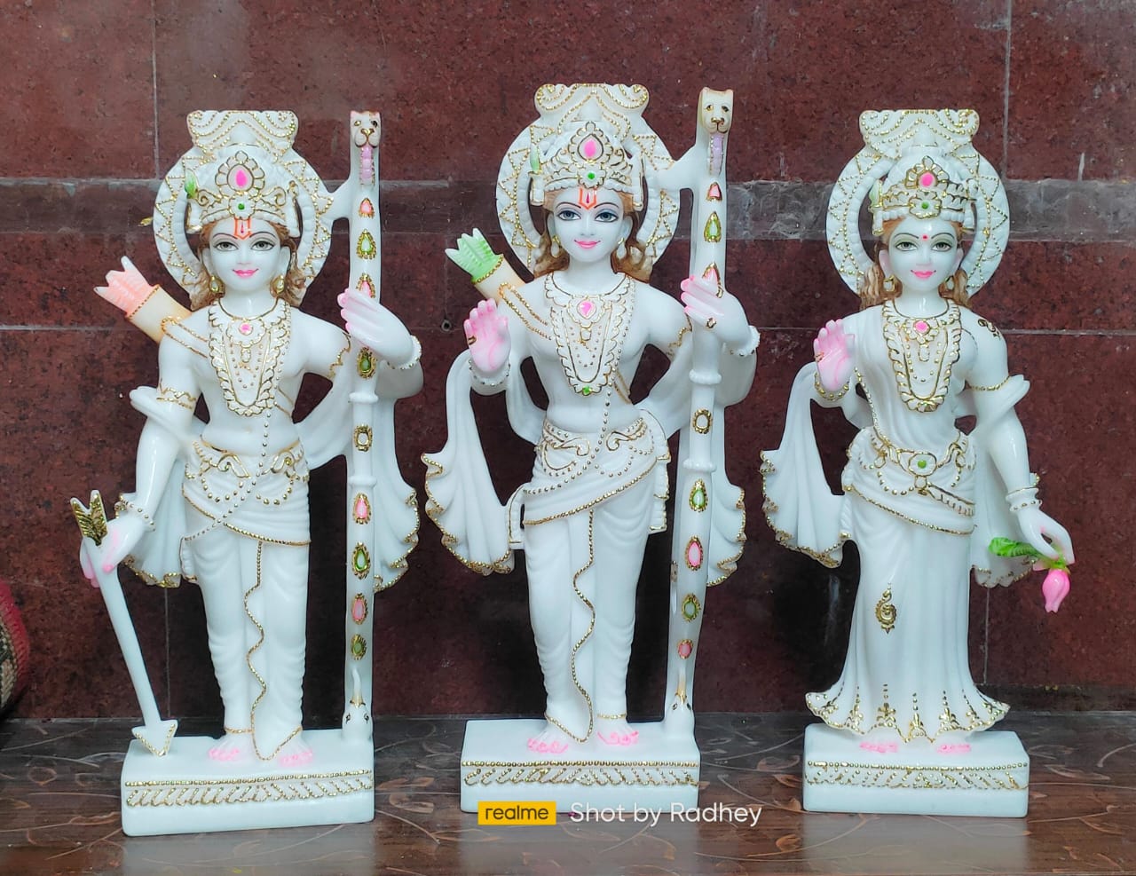 White Marble Ram Darbar Statues For Temple