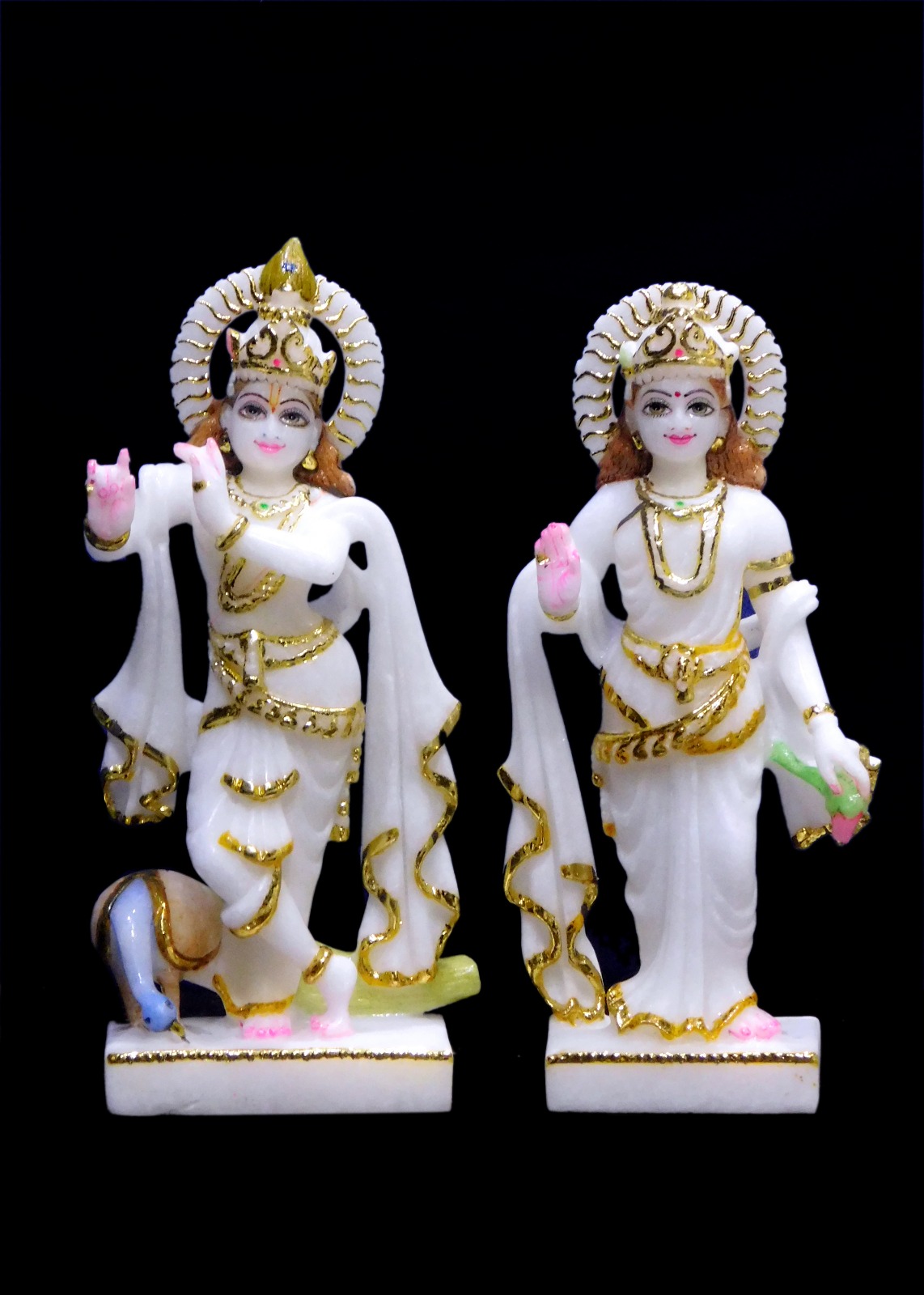 Radha Krishna Marble Statue Separately Standing