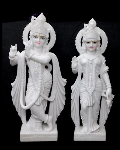 Marble Radha Krishna Statue For Temple