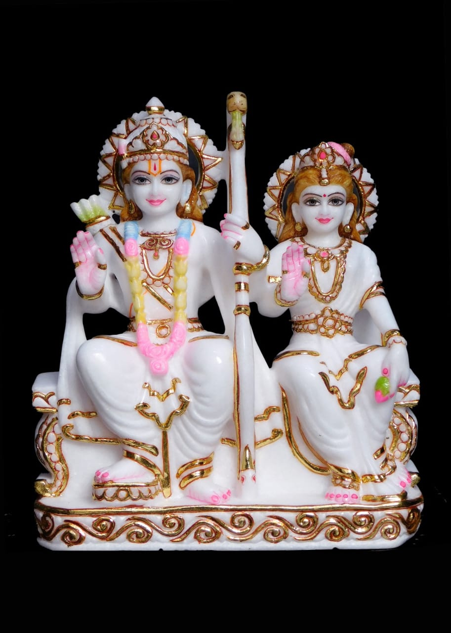 Ram Seeta Marble Moorti For Home and Temple
