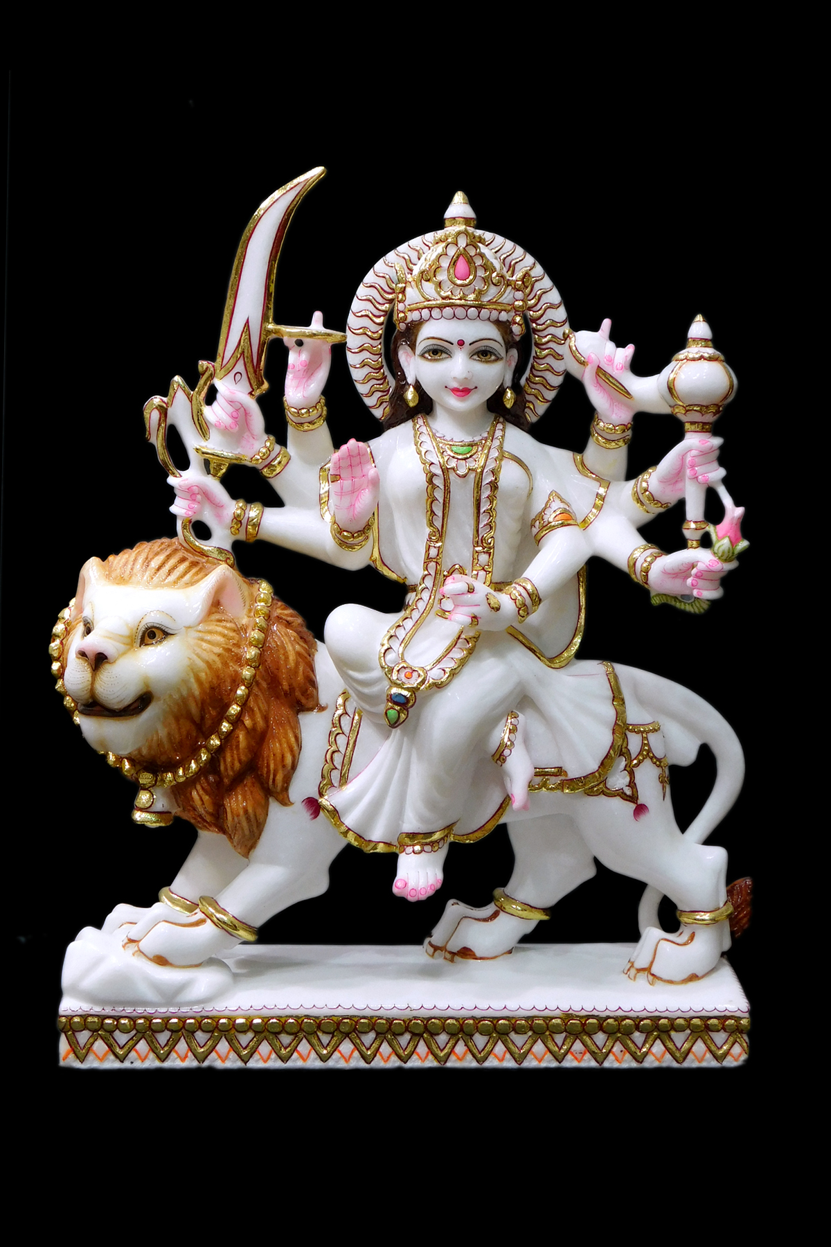Marble Statue Of Durga Maa For Temples
