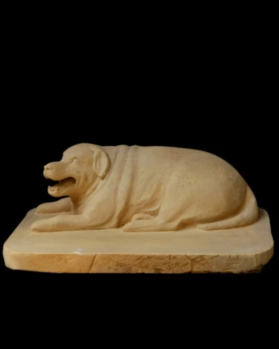 Marble Dog Statue